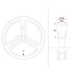 20 inch 451 disc brake tri spoke wheels ICAN Wheels