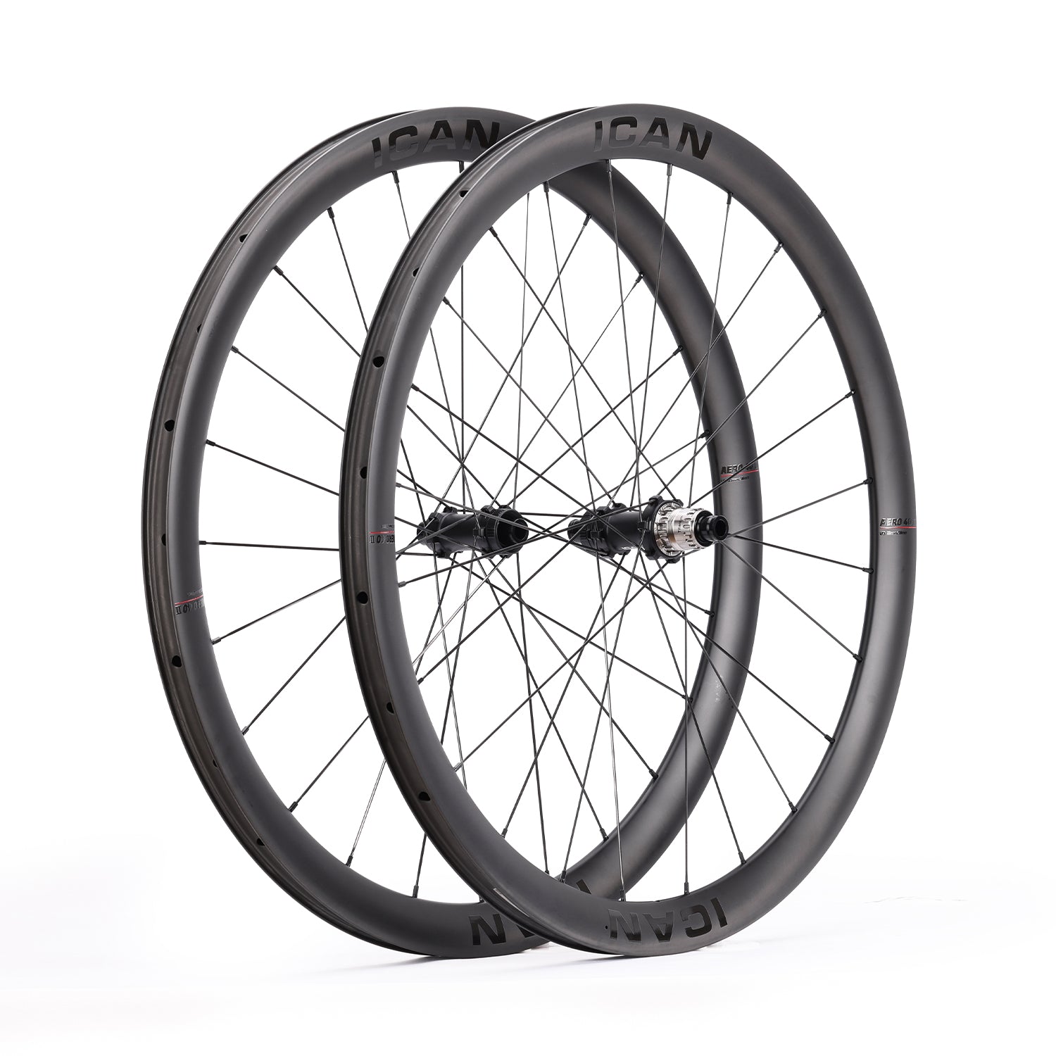 ICAN AERO 40 II disc wheels with upgraded rim profile and D91 hubs XDR