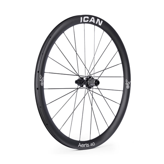 ICAN Aeris 40 disc carbone spoke wheelset 45T ratchet