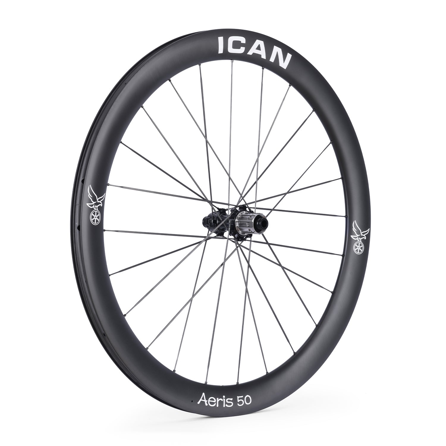 ICAN Aeris 50 disc carbone spoke wheelset 45T ratchet