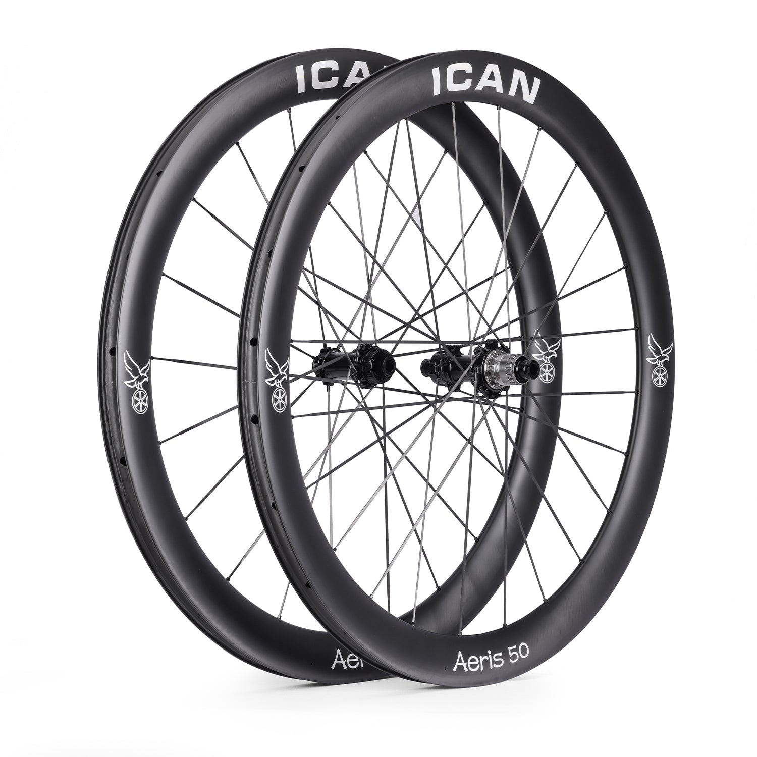 ICAN Aeris 50 disc carbone spoke wheelset 45T ratchet