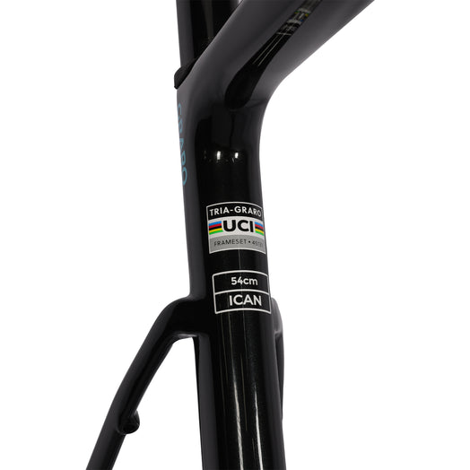 ICAN Graro UCI gravel bike frame without bolts 0mm offset seat post