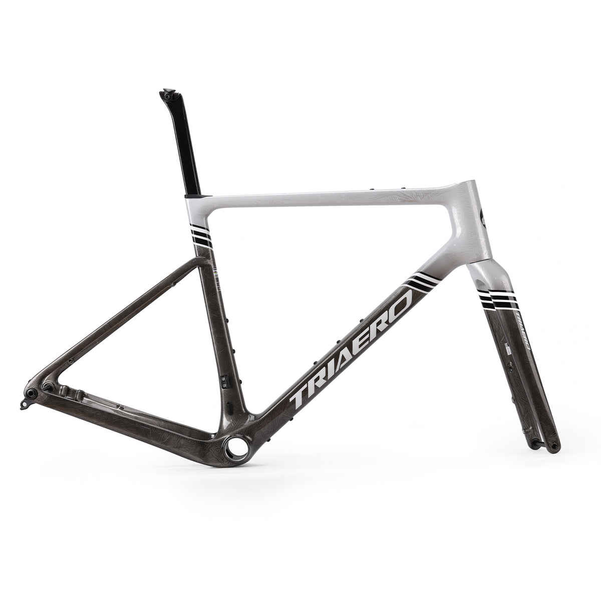 ICAN Graro UCI gravel bike frame without bolts 0mm offset seat post